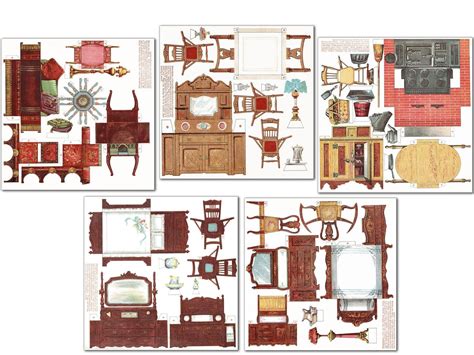 paper dollhouse furniture|printable paper doll furniture.